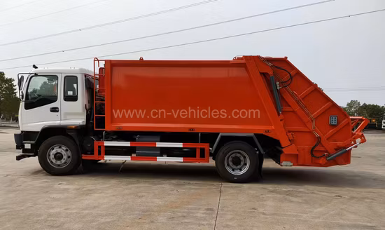 Le Japon 4X2 compressent le camion à ordures 16cbm chargement arrière élimination des déchets camion compacteur de déchets