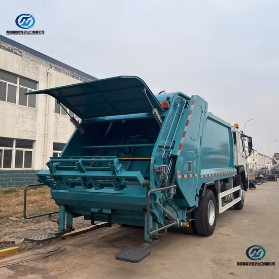 HOWO 4X2 Compacteur de déchets Camion à ordures Compression Collecte des ordures Camion de transport Transfert des ordures Élimination Recyclage Gestion des déchets Camion à ordures